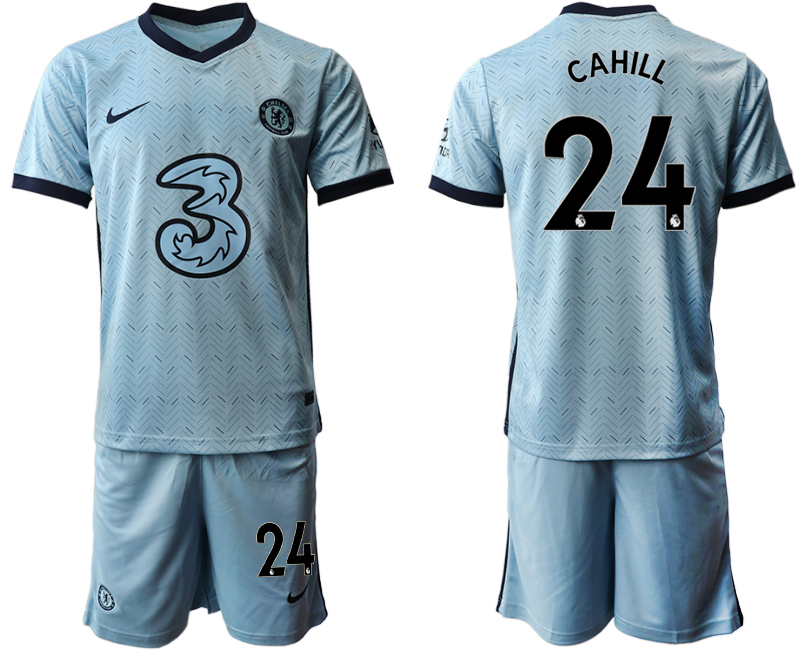 Men 2020-2021 club Chelsea away Light blue #24 Soccer Jerseys->los angeles galaxy jersey->Soccer Club Jersey